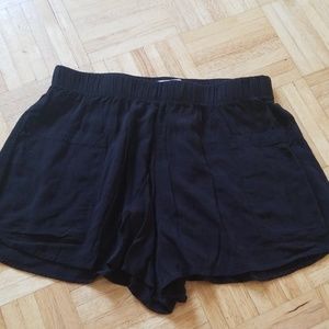 Black flow dress shorts